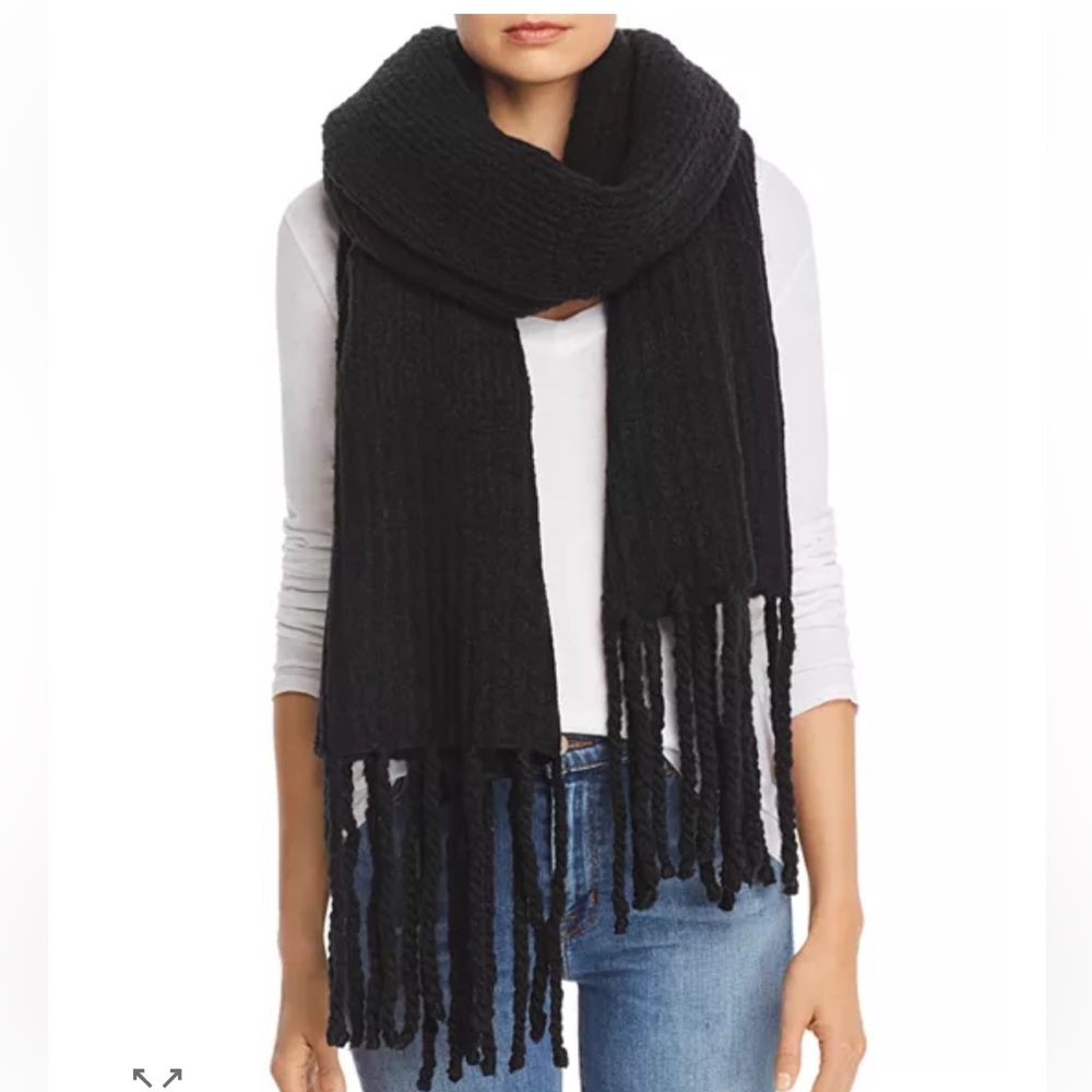 Free people scarf long black NWT